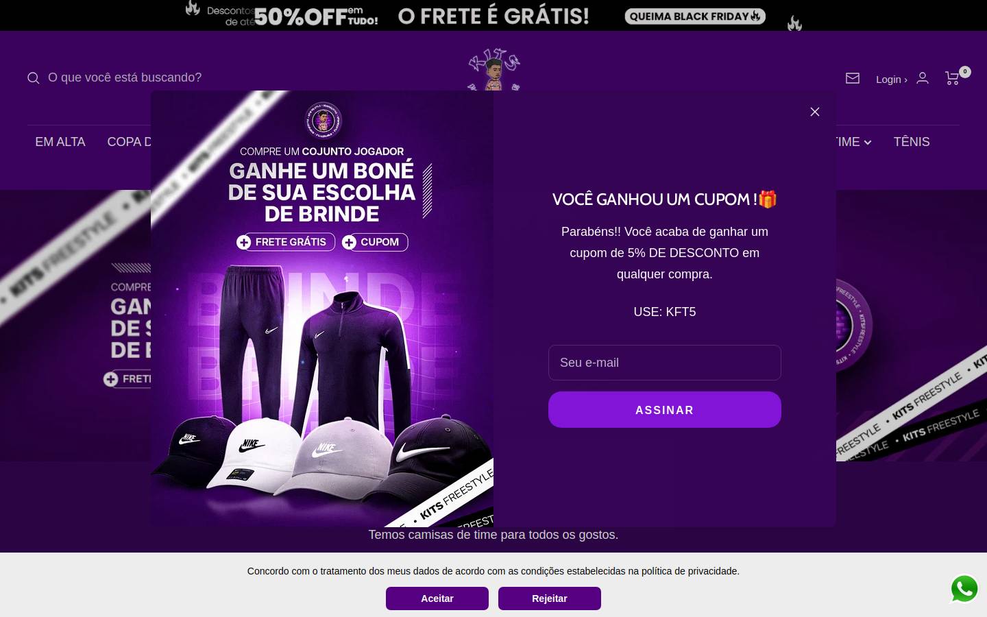 kitsfreestyle.com.br homepage screenshot
