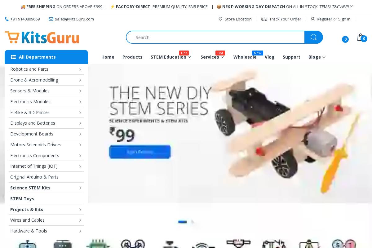 kitsguru.com homepage screenshot