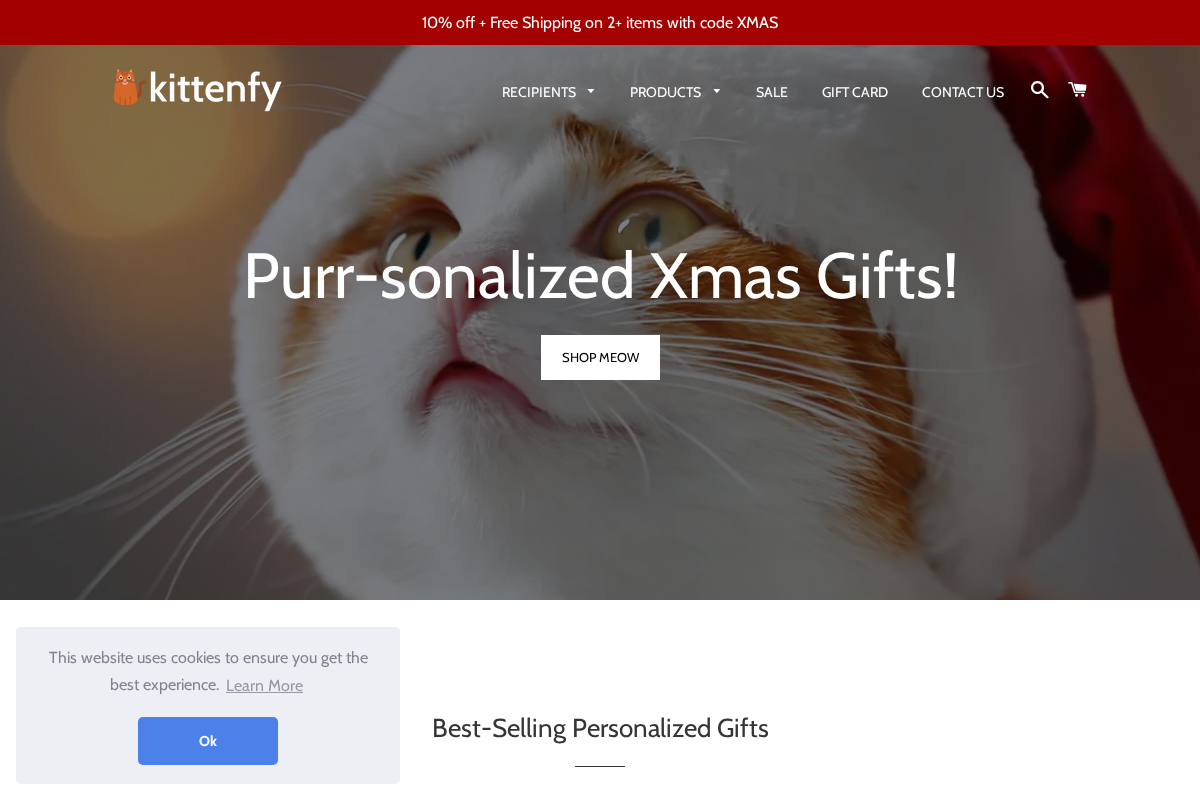 Kittenfy homepage screenshot