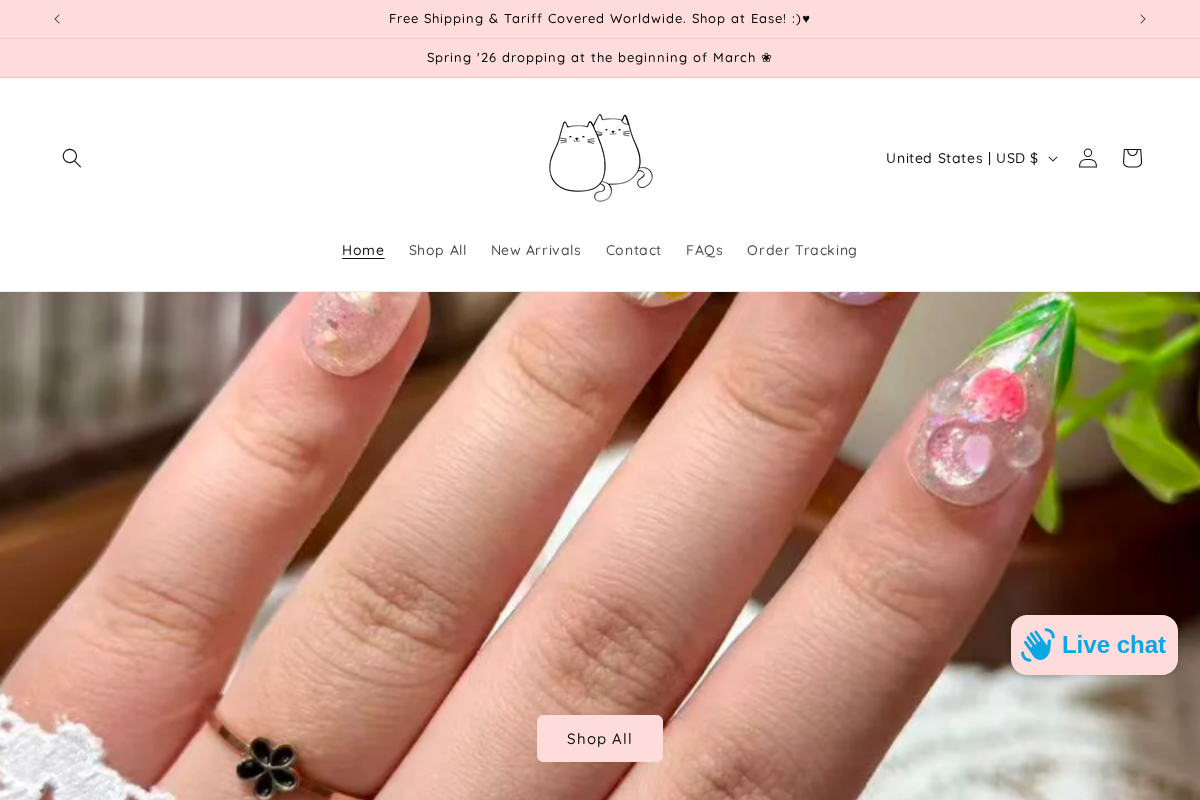 kittengabbynails.com homepage screenshot