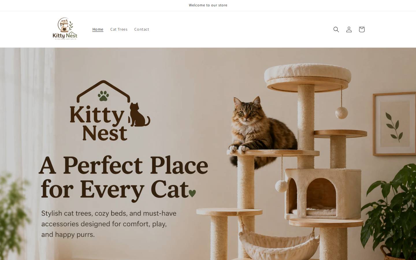 kitty-nest.com homepage screenshot