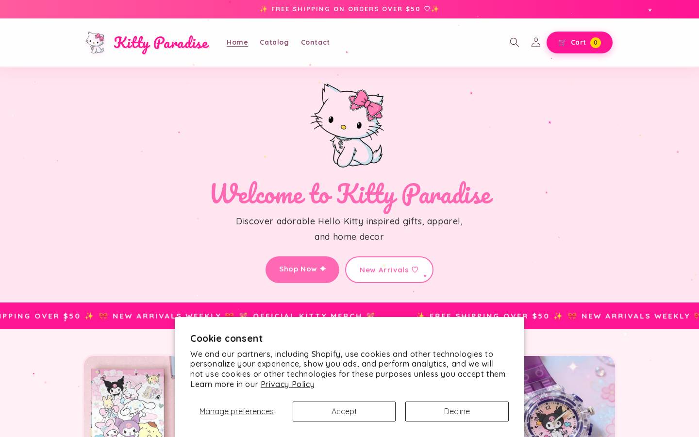 kitty-paradise.com homepage screenshot