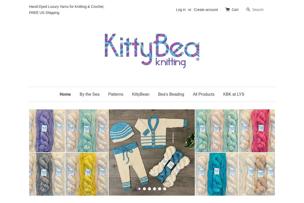 kittybeaknitting.com homepage screenshot