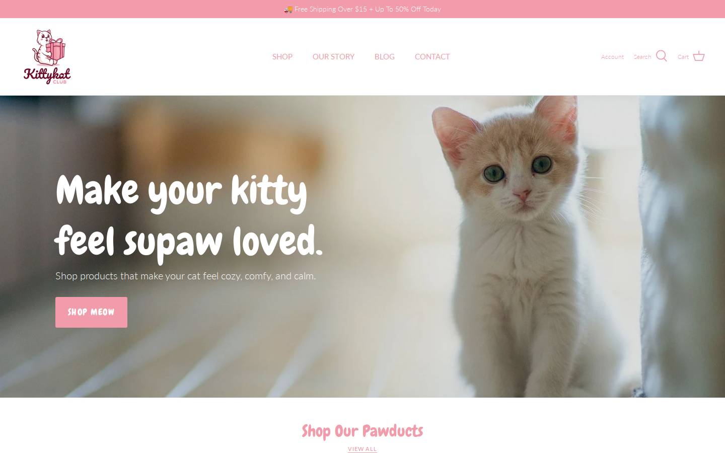 kittykat.club homepage screenshot