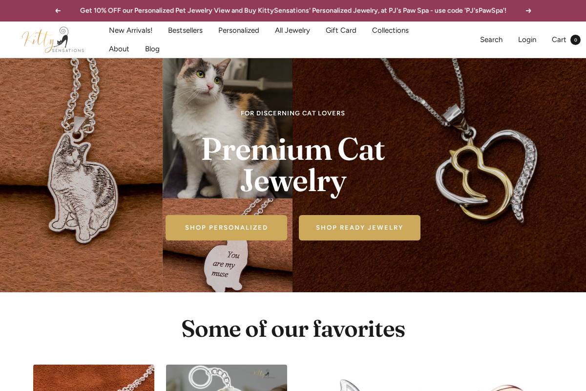 KittySensations homepage screenshot
