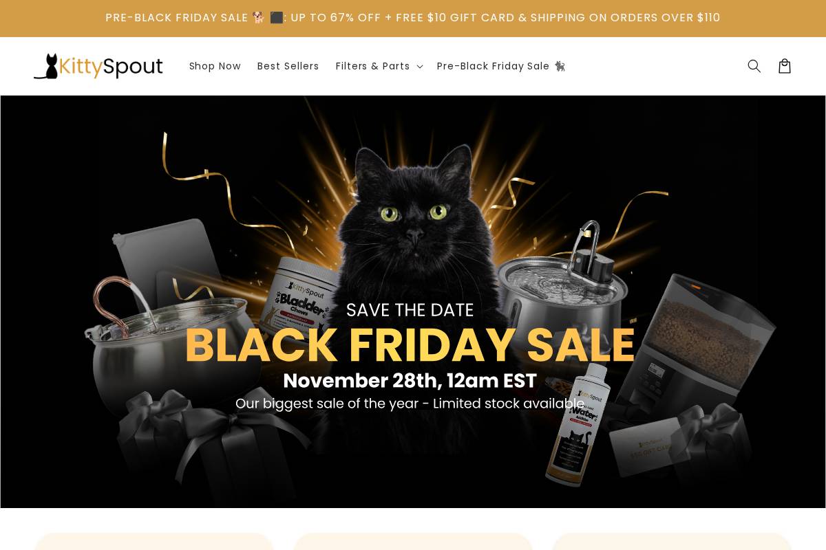 kittyspoutcat.com homepage screenshot