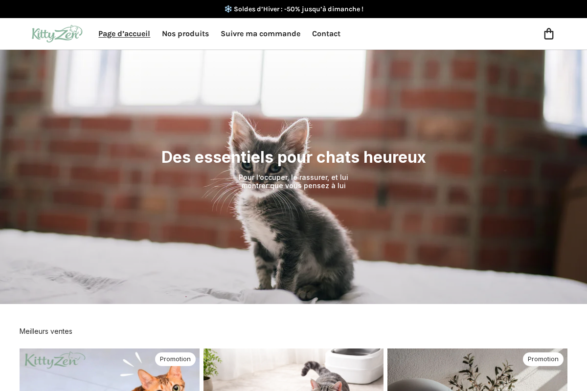 KittyZen homepage screenshot