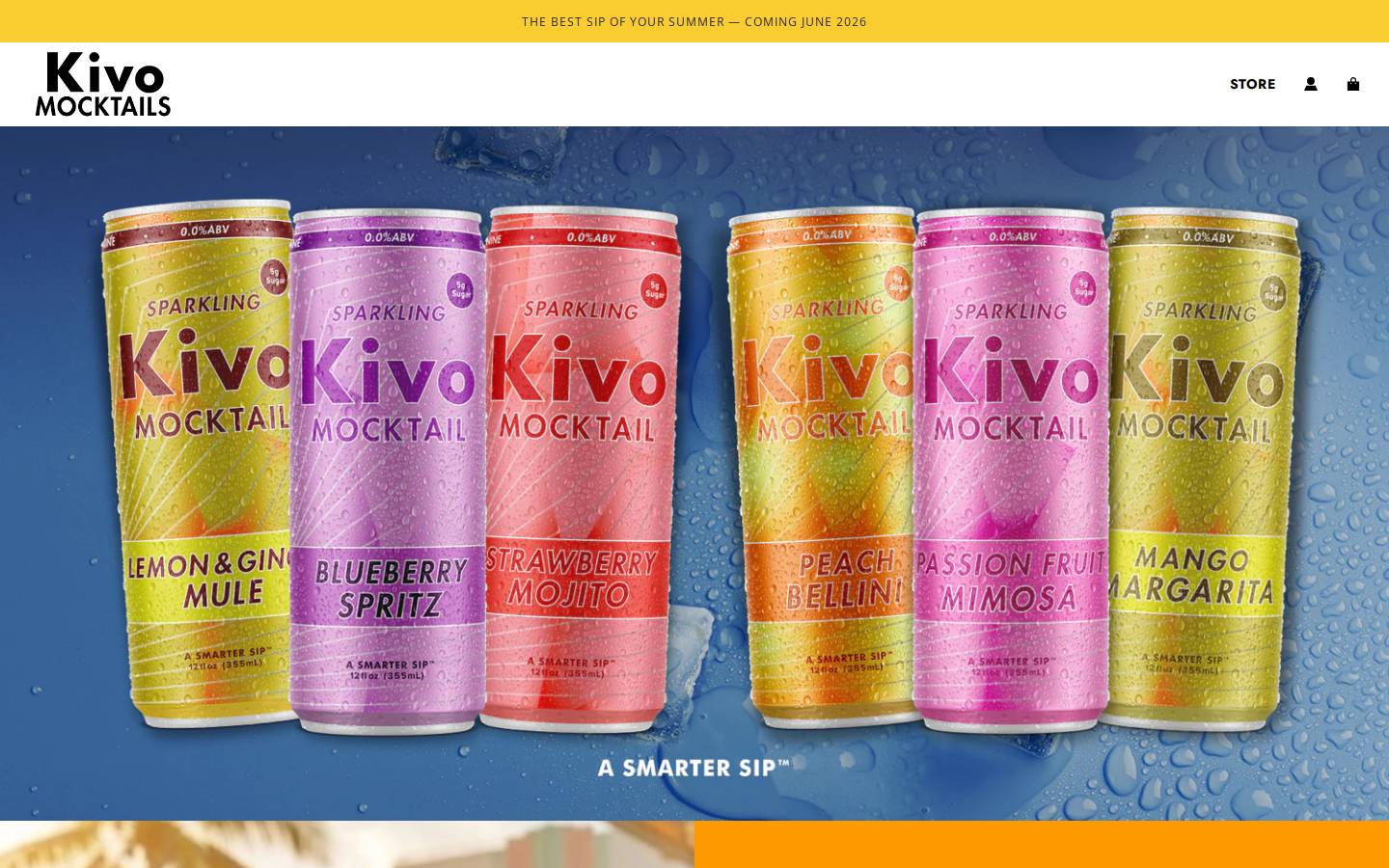 kivomocktails.com homepage screenshot