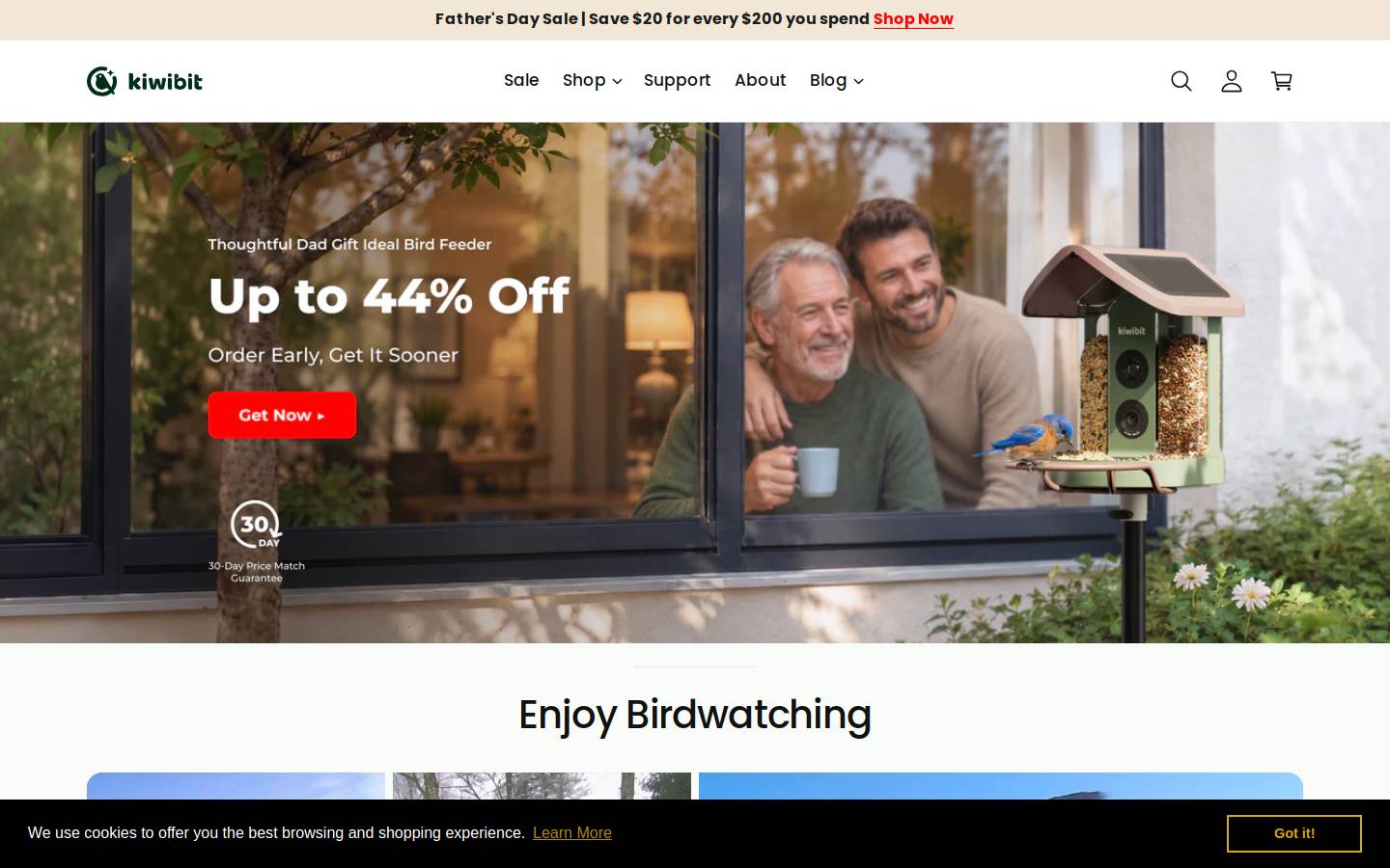 Kiwibit homepage screenshot