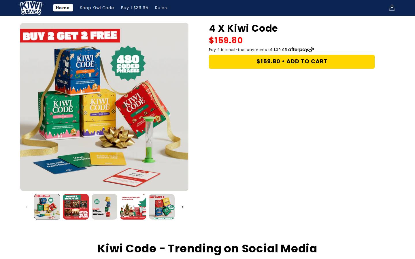 Kiwigames homepage screenshot