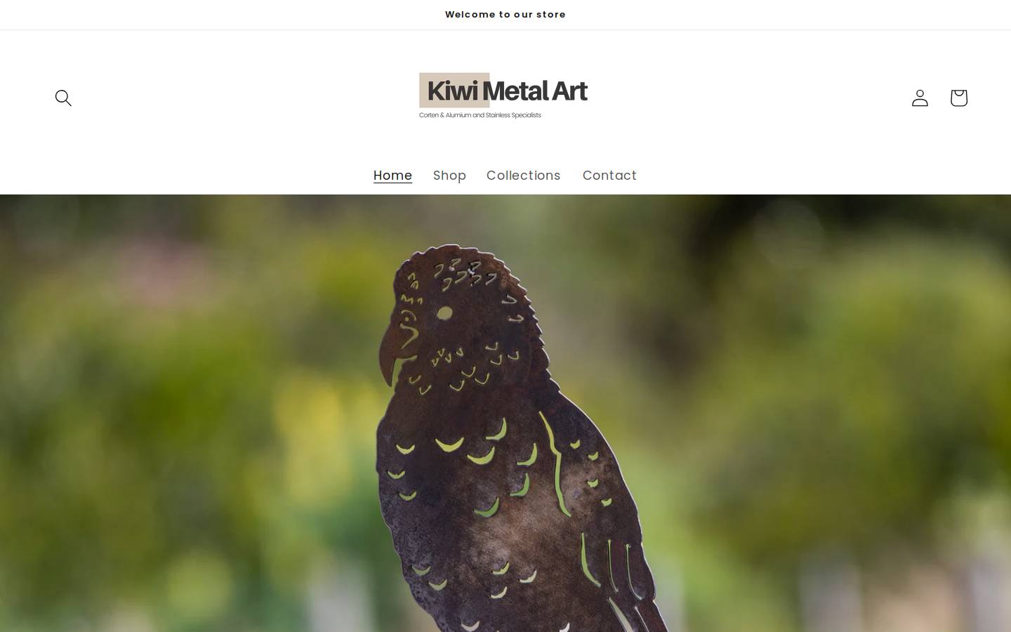kiwimetalart.co.nz homepage screenshot