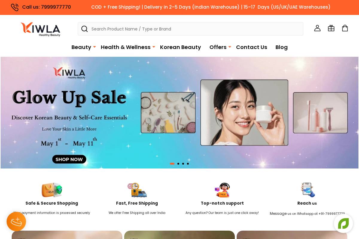 Kiwla.com homepage screenshot