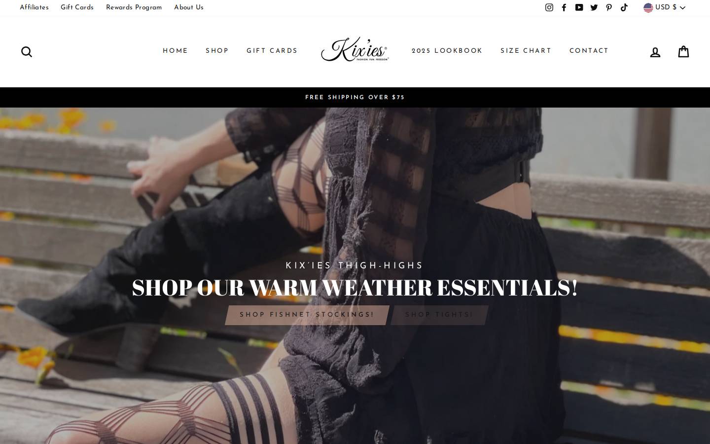 kixies.com homepage screenshot