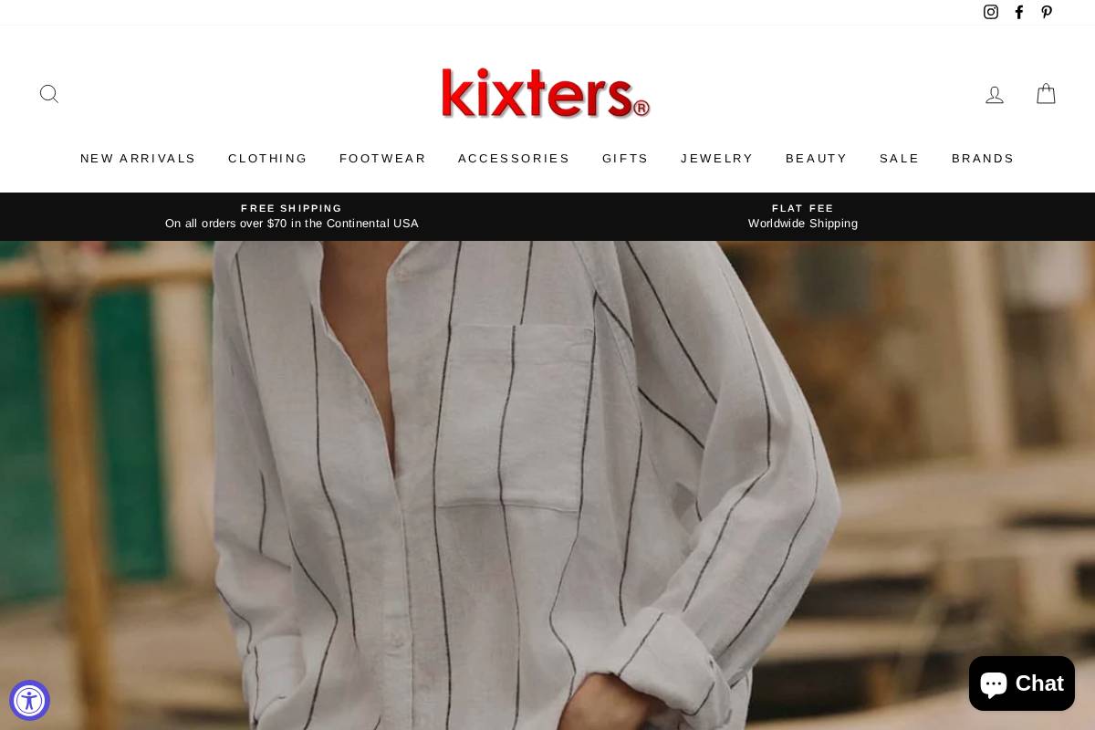 kixters.com homepage screenshot