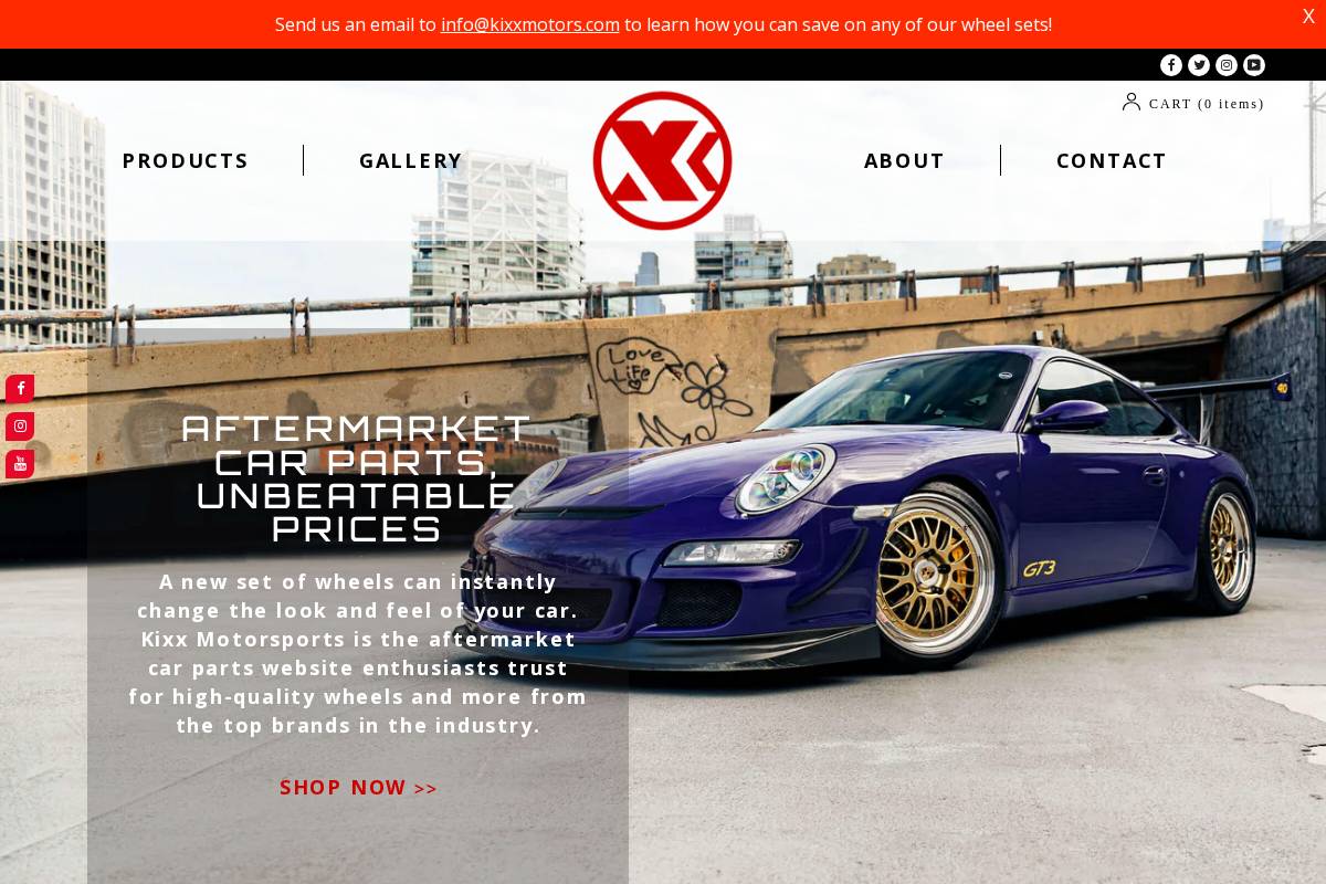 kixxmotorsports.com homepage screenshot