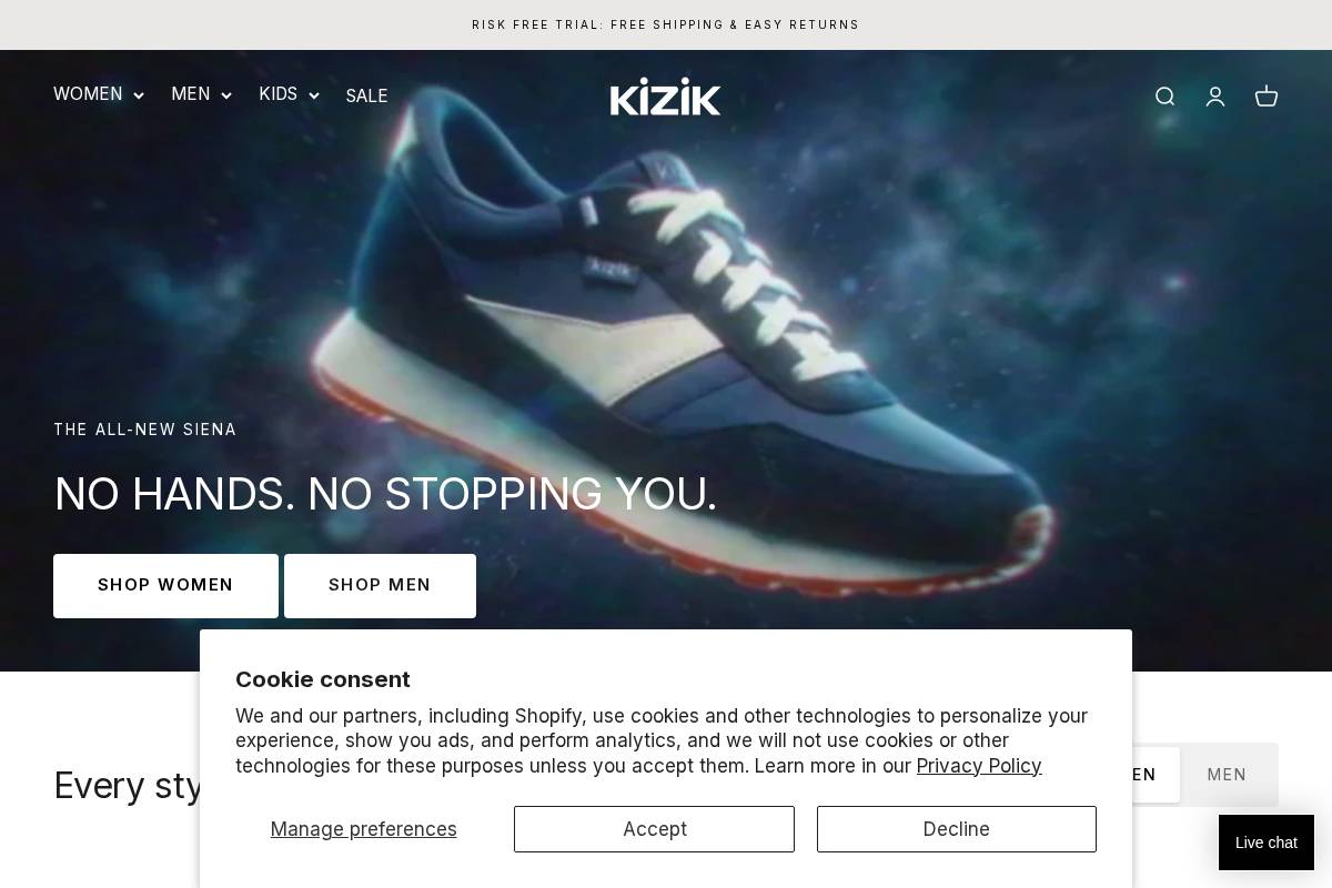 KIZIK homepage screenshot