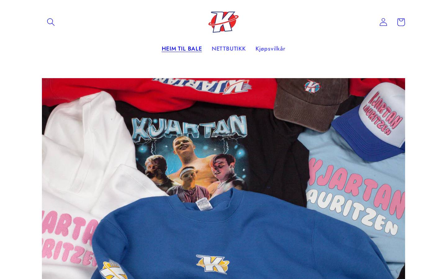 kjartanshop.no homepage screenshot