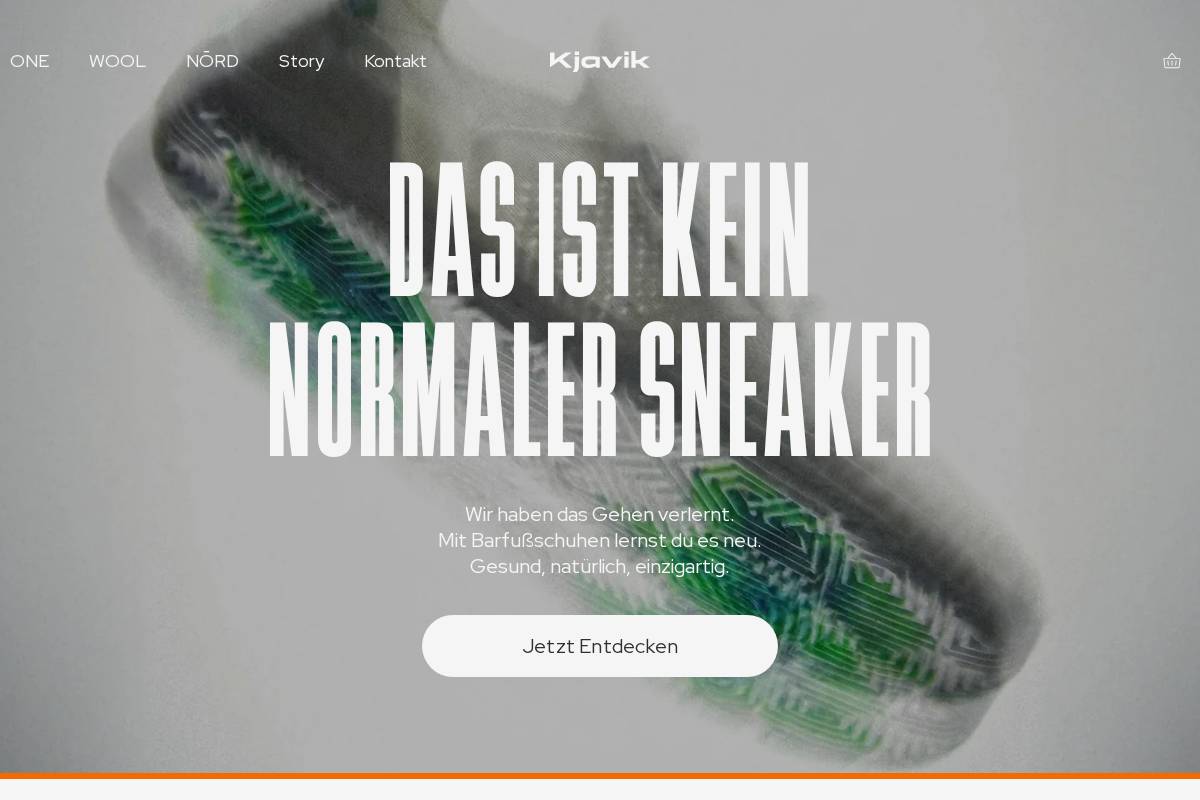 Kjavik homepage screenshot