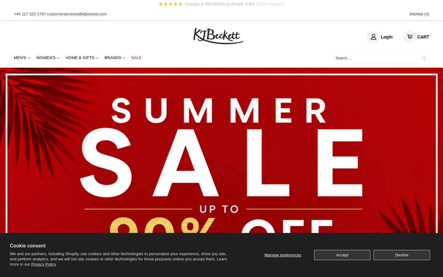 KJ Beckett homepage screenshot