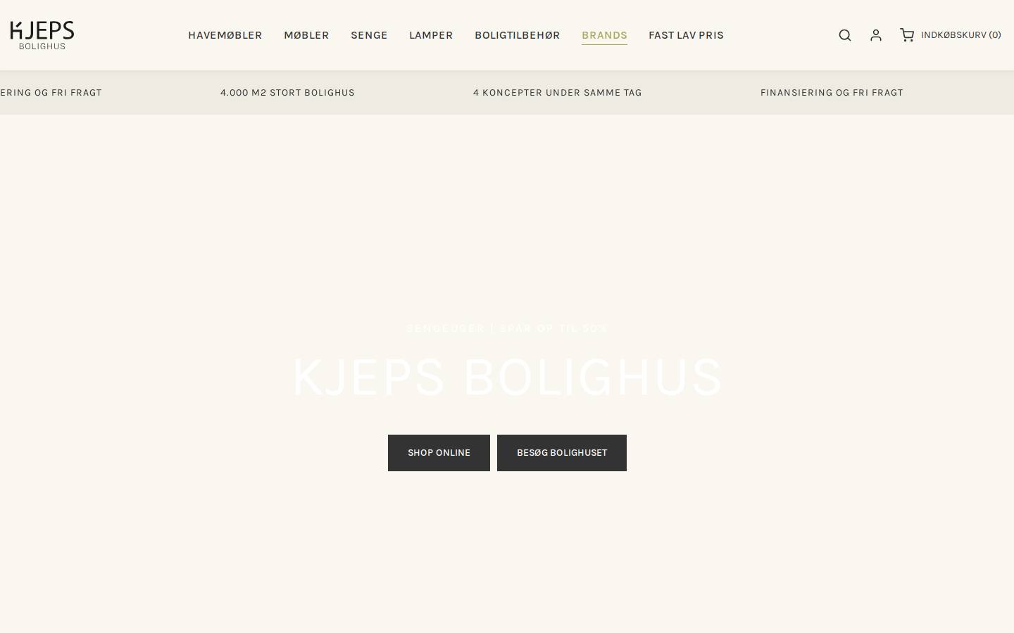 KJEPS Bolighus homepage screenshot