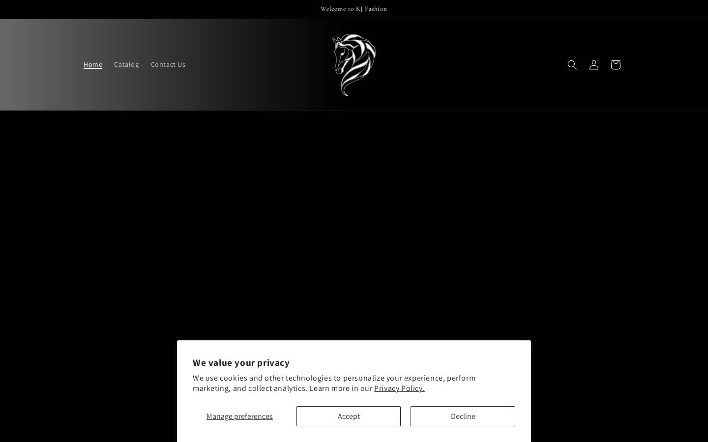 kjfashion.in homepage screenshot