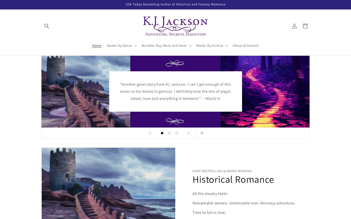 kjjackson.com homepage screenshot