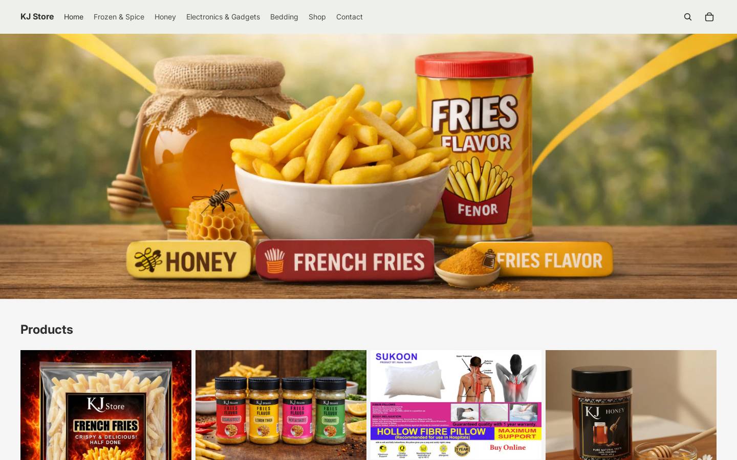 kjstore.xyz homepage screenshot