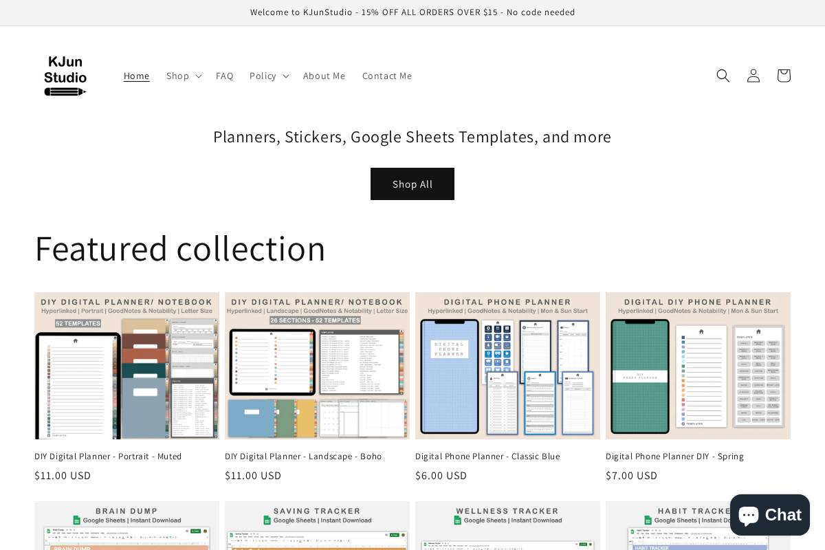 kjunstudio.com homepage screenshot