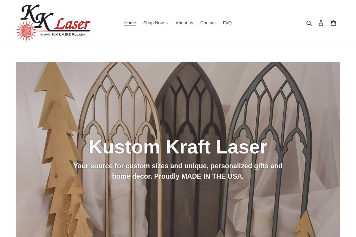 kklaser.com homepage screenshot