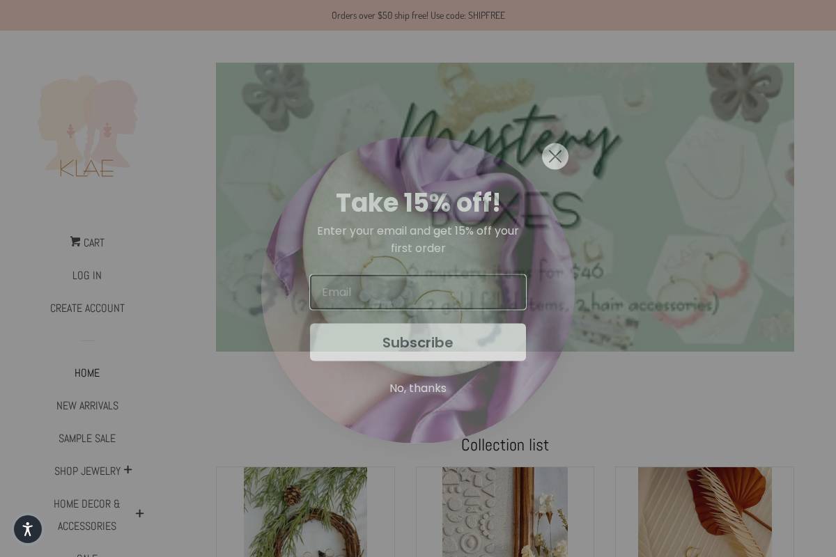 klaedesignco.com homepage screenshot