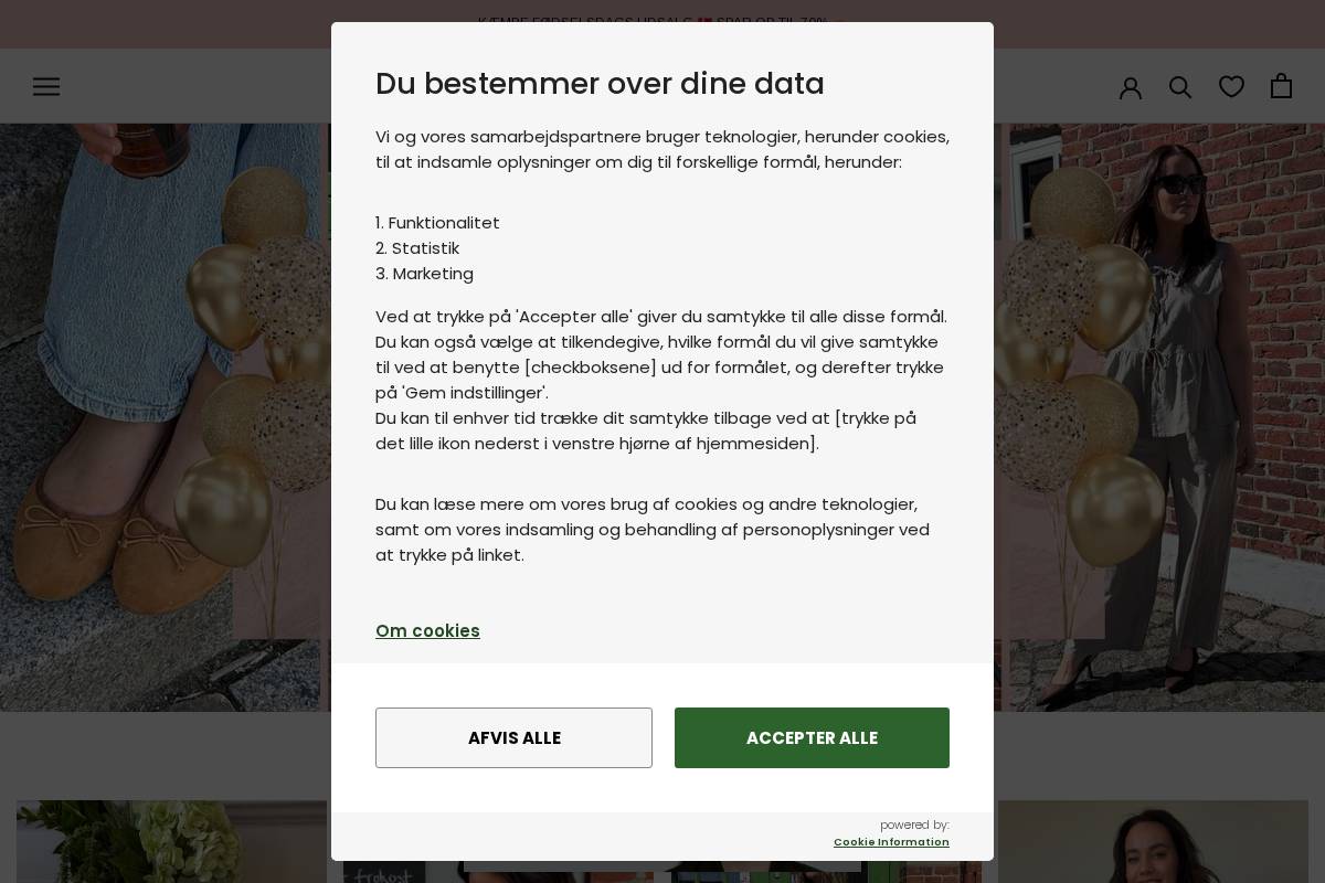 Klaedeskabet homepage screenshot