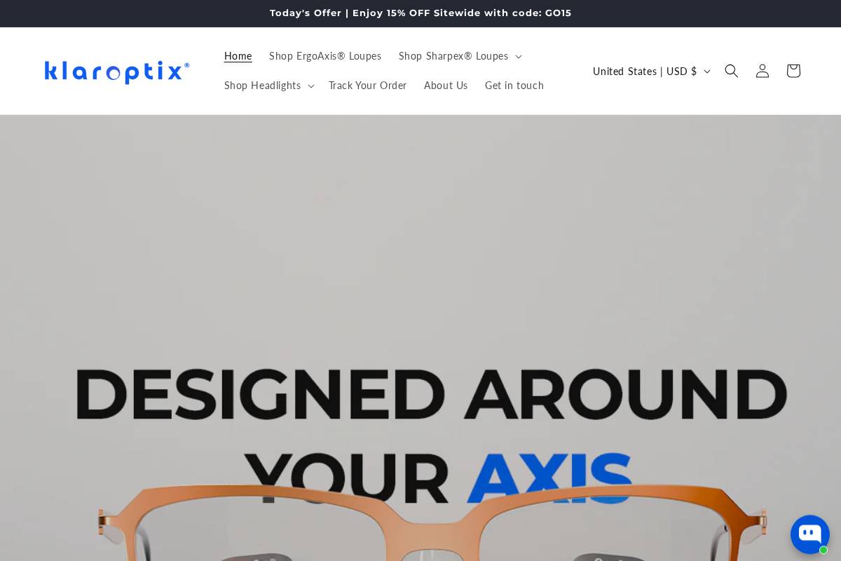 klaroptix.com homepage screenshot