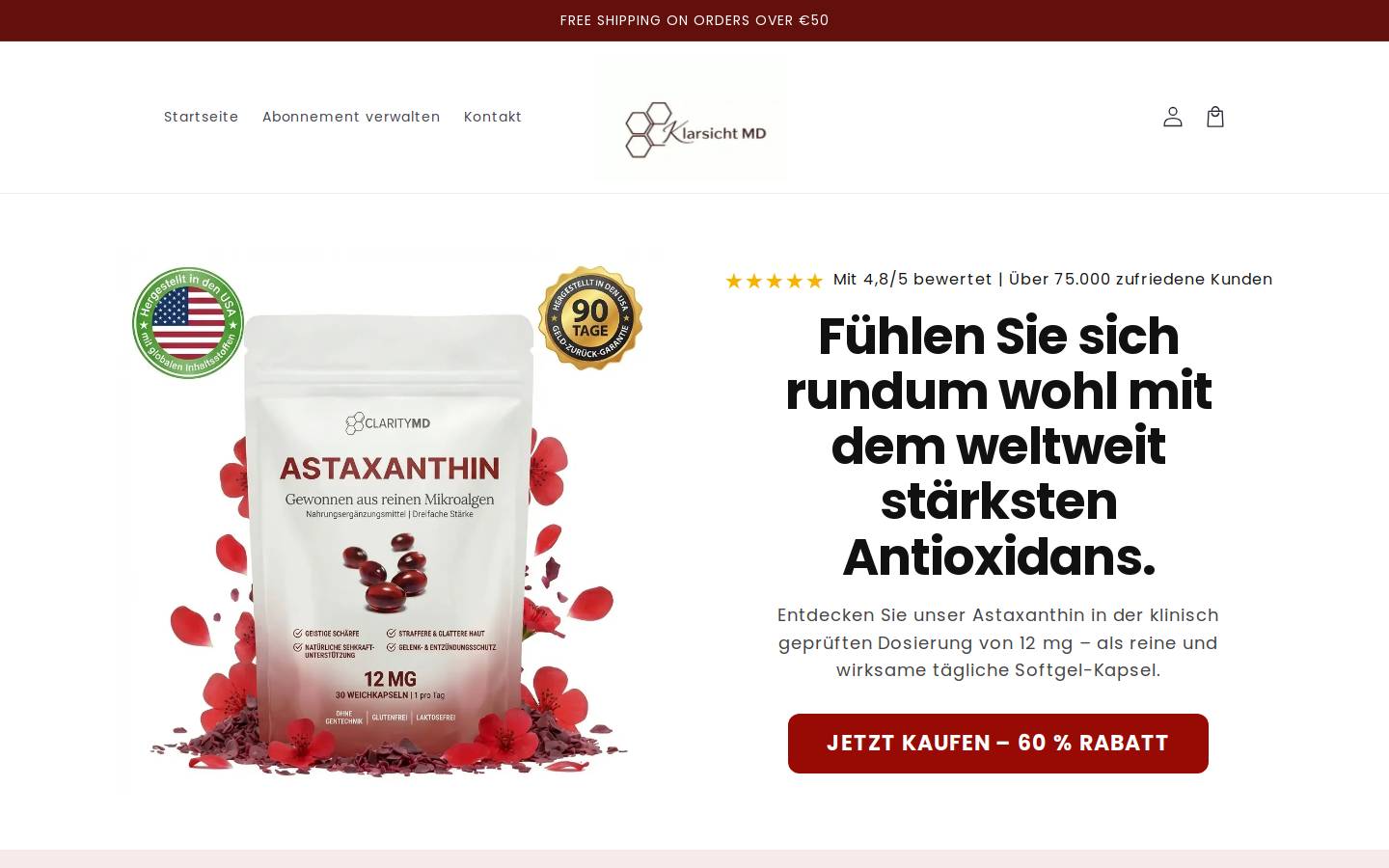 klarsichtmd.com homepage screenshot