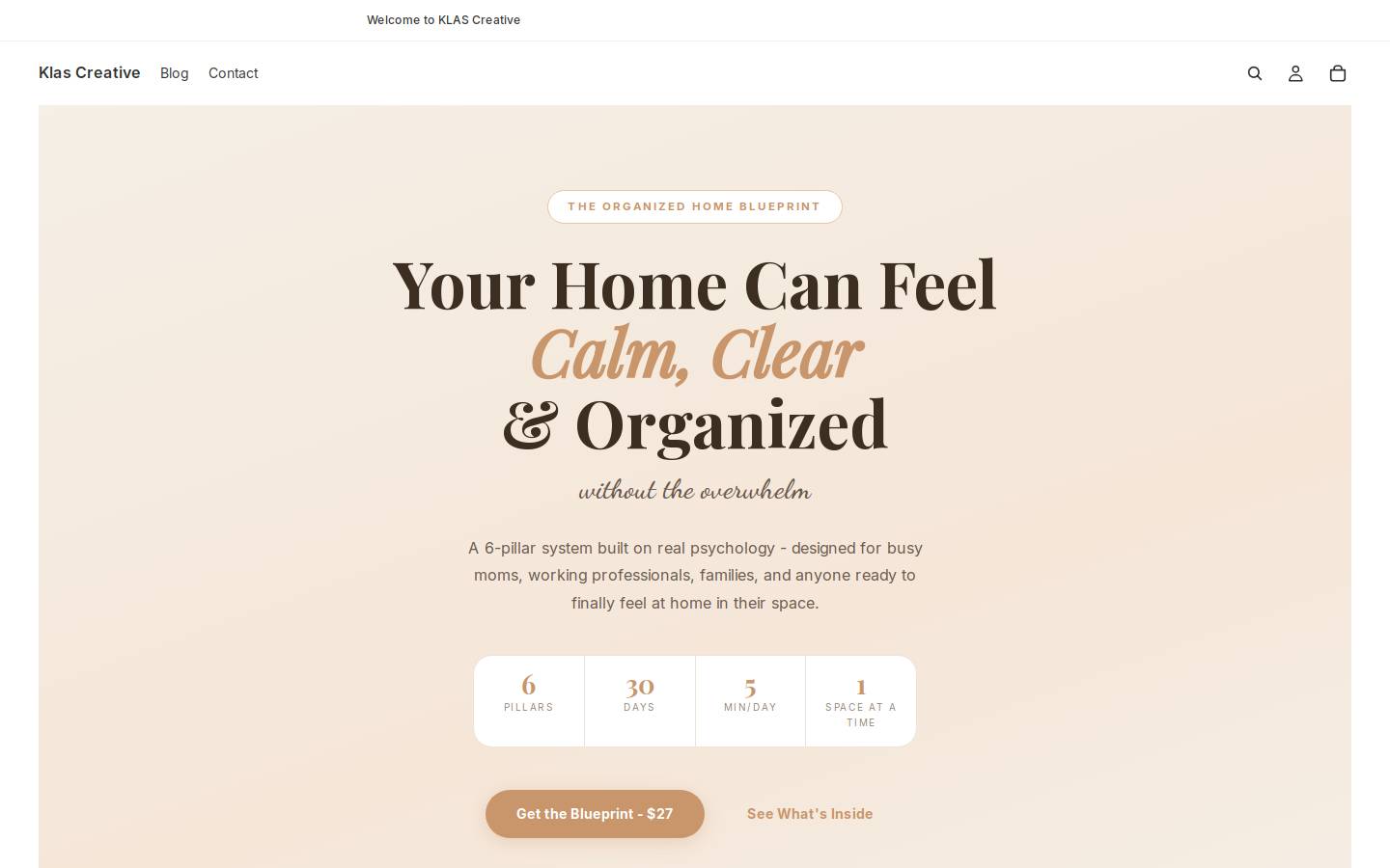 klascreative.com homepage screenshot