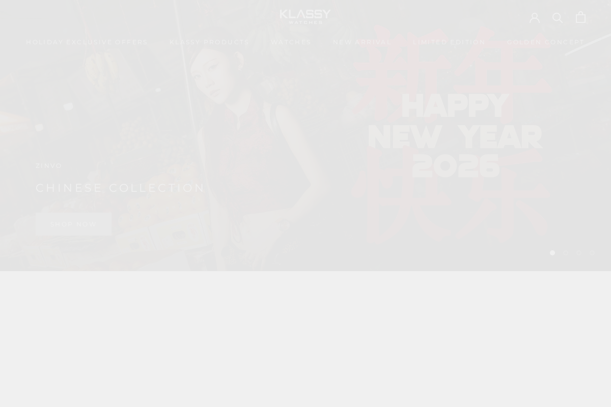 Klassy Watches homepage screenshot