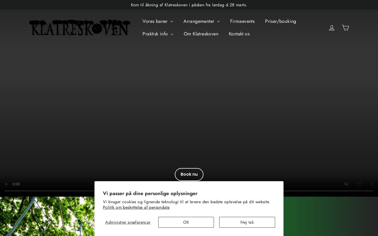 Klatreskoven homepage screenshot