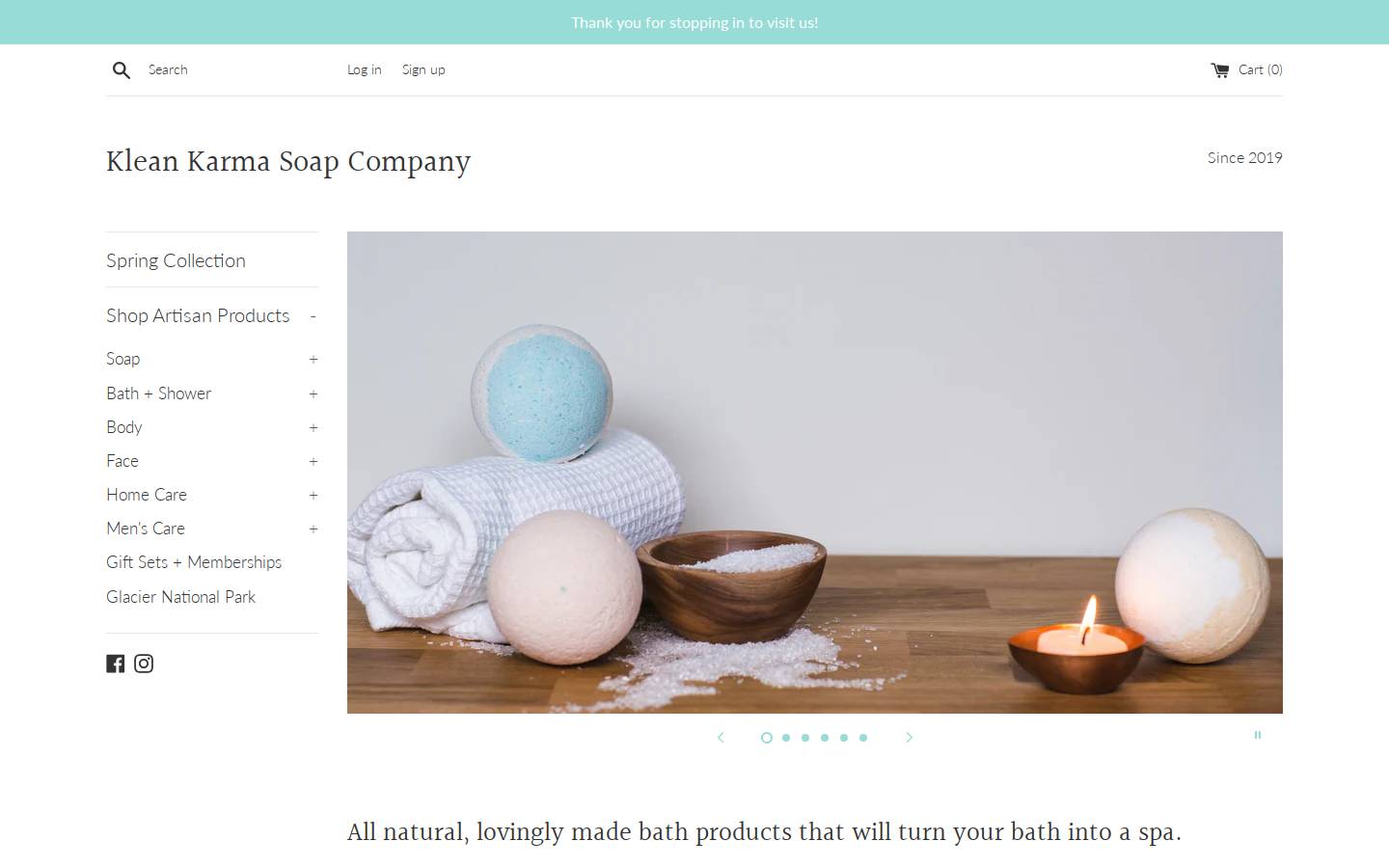 kleankarmasoap.com homepage screenshot