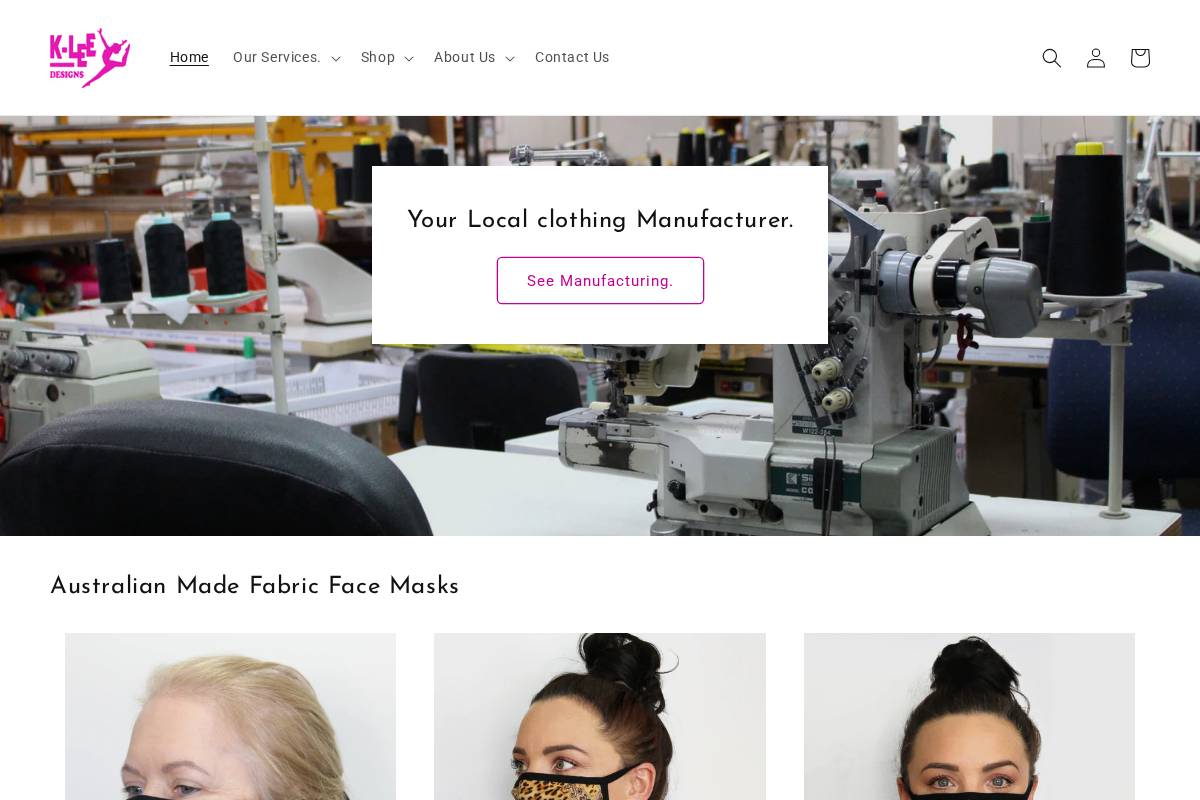 kleedesigns.com.au homepage screenshot