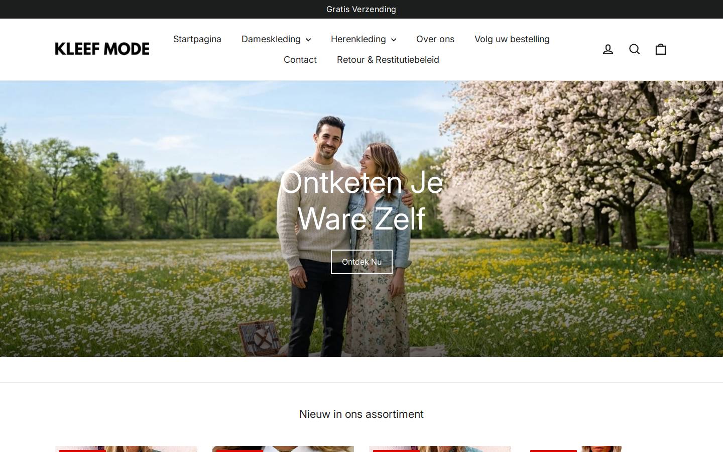 Kleefmode homepage screenshot