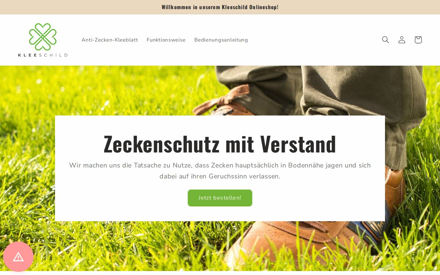 kleeschild-shop.de homepage screenshot