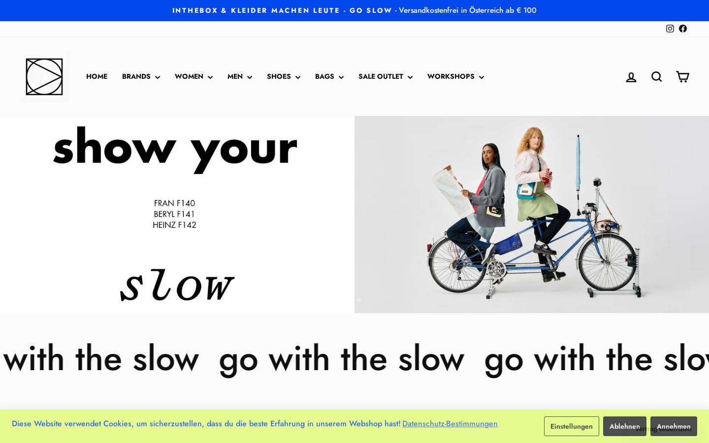 kleidermachenleute.at homepage screenshot