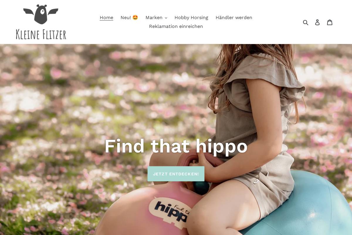 kleine-flitzer-distribution.de homepage screenshot