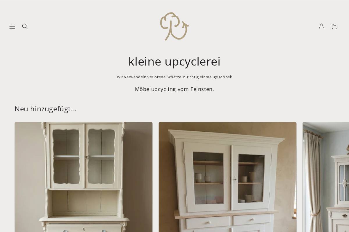 kleine-upcyclerei.de homepage screenshot