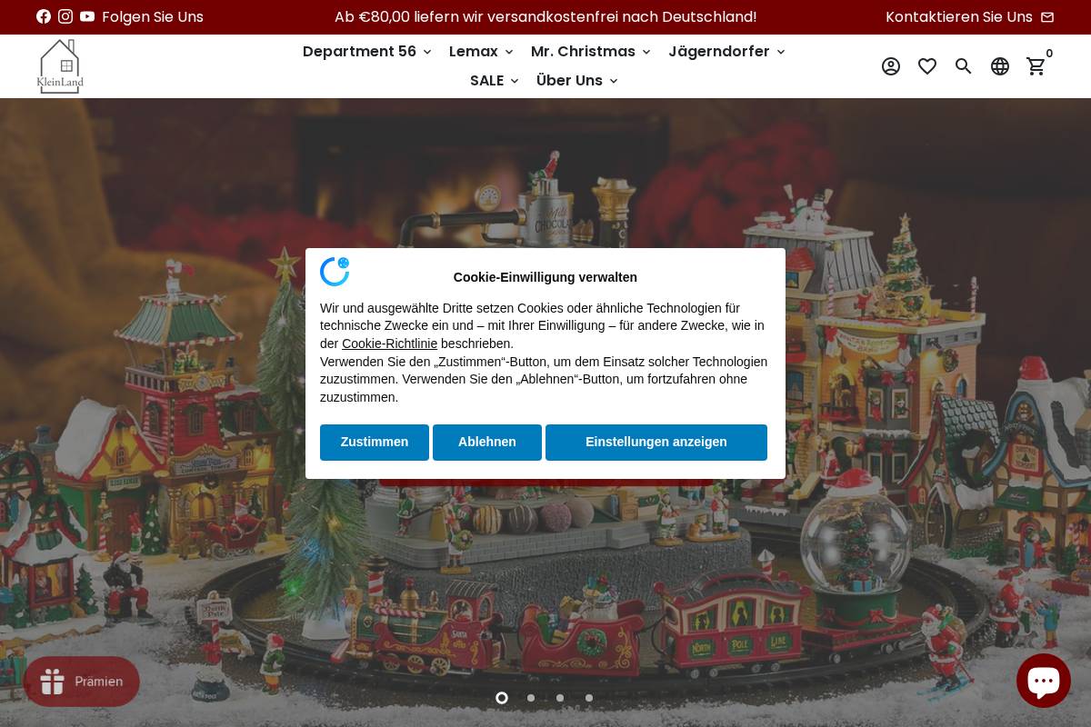 KleinLand homepage screenshot