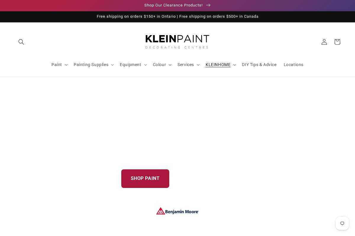 kleinpaint.ca homepage screenshot