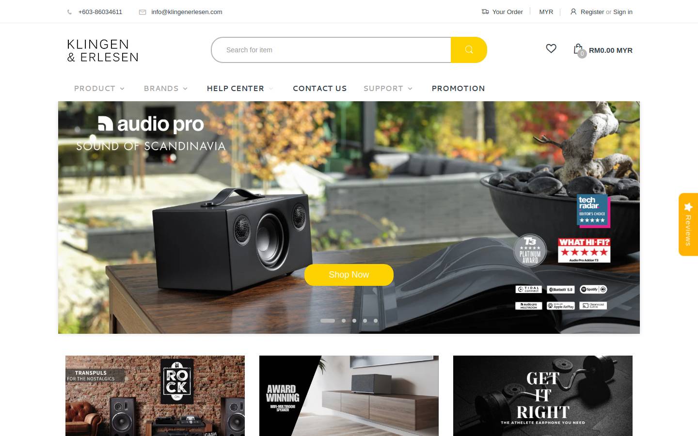klingen.com.my homepage screenshot