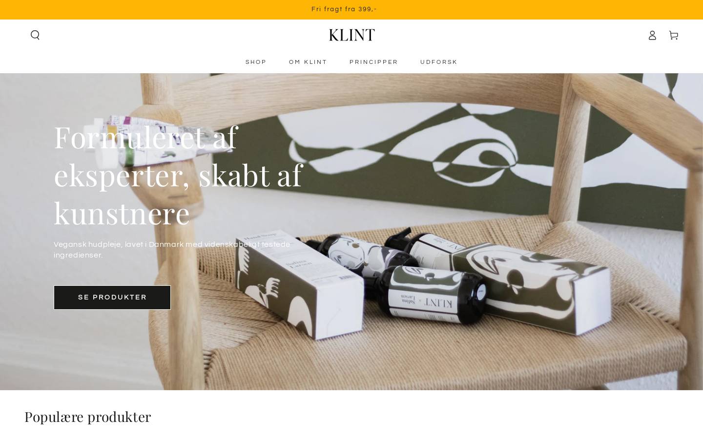 Klint ApS homepage screenshot