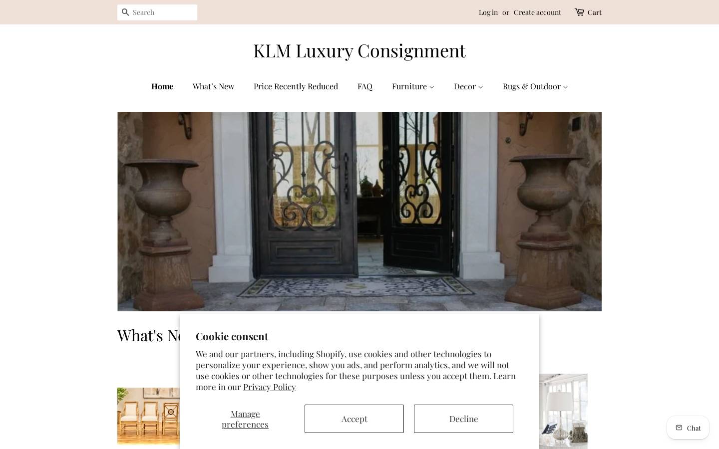 klmluxuryconsignment.com homepage screenshot