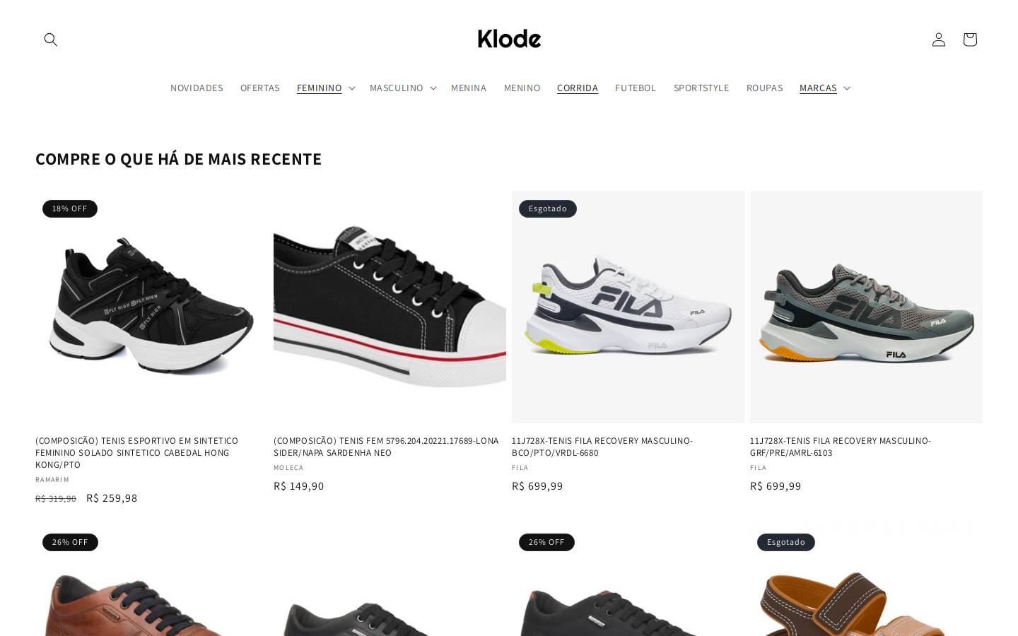 klode.com.br homepage screenshot