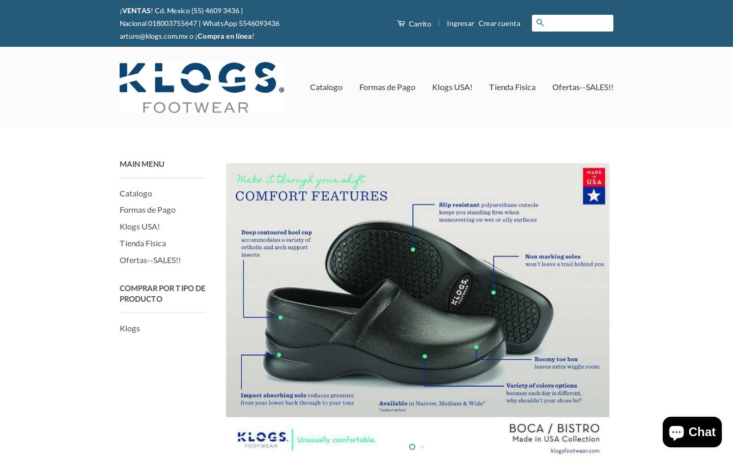 klogs.com.mx homepage screenshot